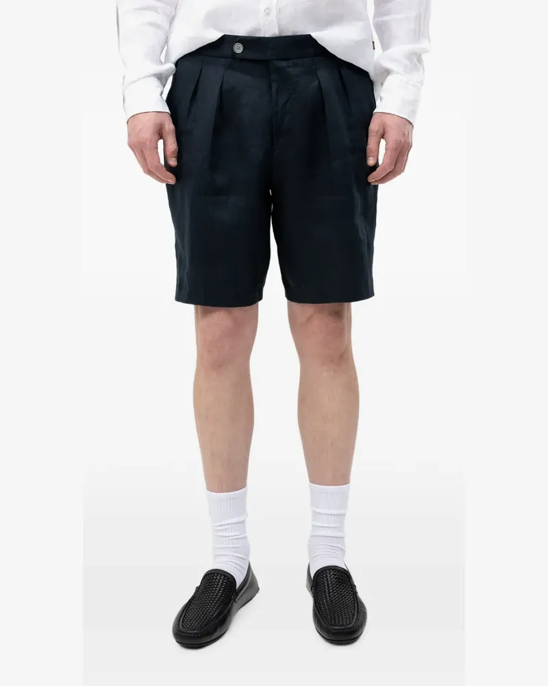 HUGO BOSS pleated tailored shorts - Blau Blau