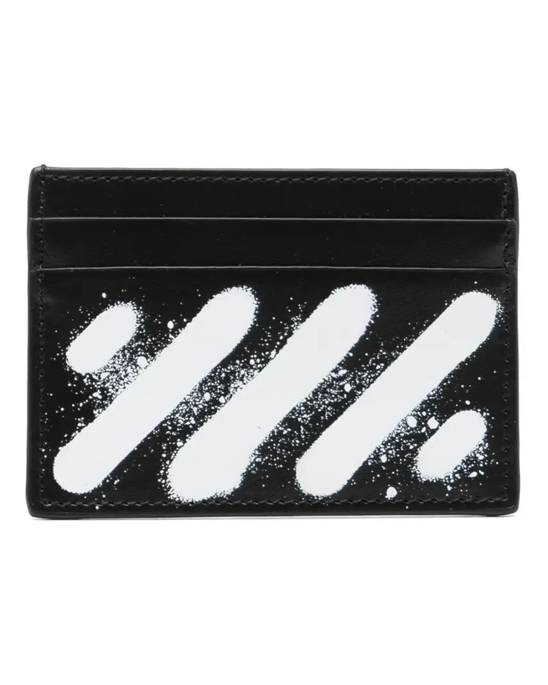 OFF-WHITE diag-spray card holder - Schwarz Schwarz