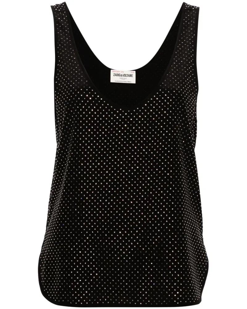 Zadig & Voltaire Carys Bluse mit Strass - Schwarz Schwarz