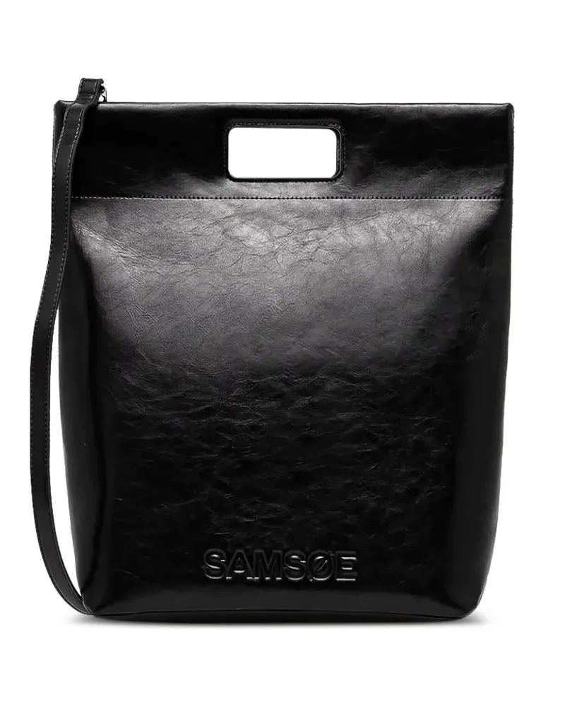 Samsøe & Samsøe Sajennie Tote Bag mit Cut-Out-Henkel - Schwarz Schwarz