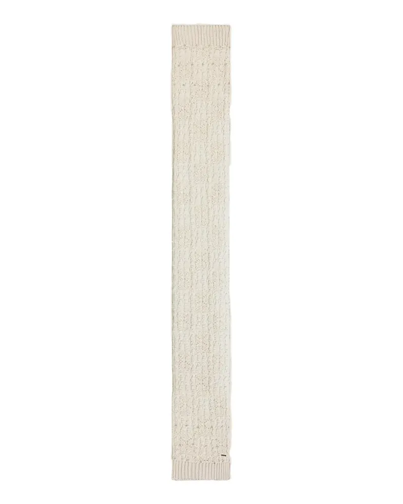 Twin-Set knit scarf with pearls - Weiß Weiß