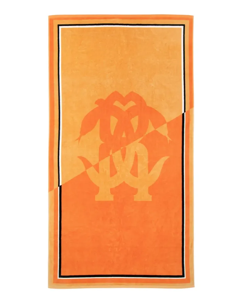 Roberto Cavalli Home Mirror Snake Badetuch - Orange Orange