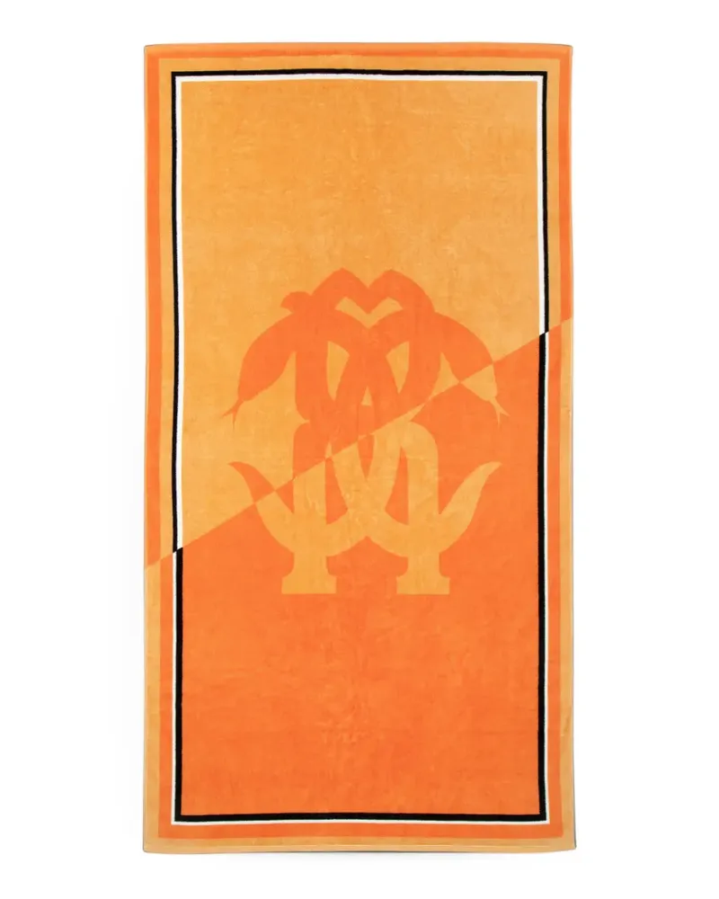 Roberto Cavalli Home Mirror Snake Badetuch - Orange Orange