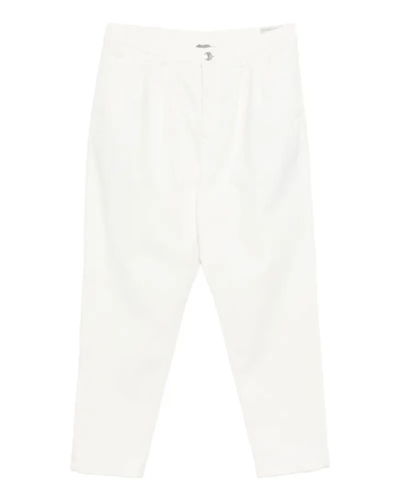 Brunello Cucinelli Tapered-Jeans mit Falten - Weiß Weiß