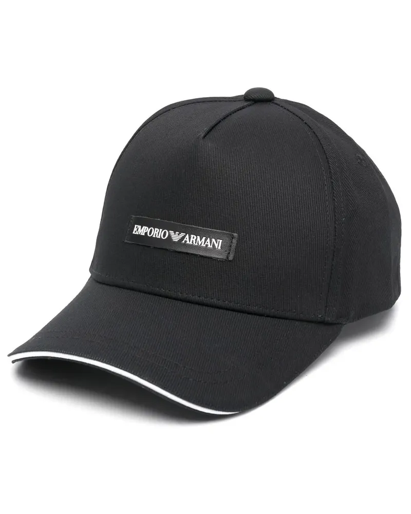 Emporio Armani Baseballkappe mit Logo-Patch - Schwarz Schwarz