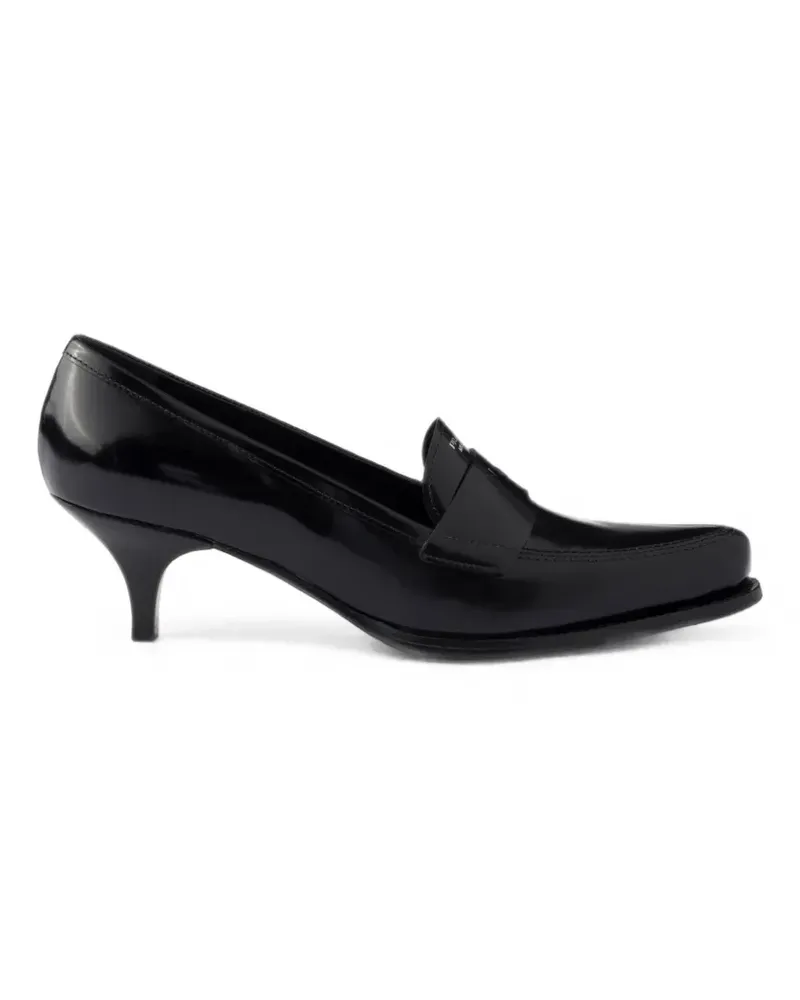 Prada Loafer aus gebürstetem Leder - Schwarz Schwarz