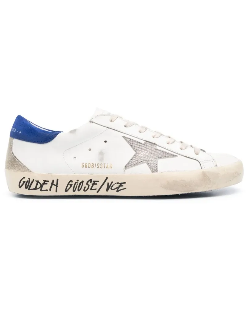 Golden Goose Super-Star Sneakers im Used-Look - Weiß Weiß