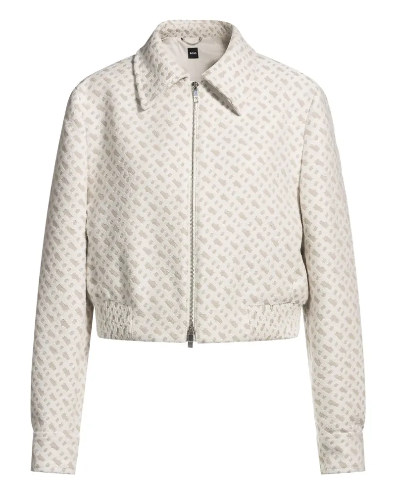 HUGO BOSS zip-up cropped jacket - Weiß Weiß