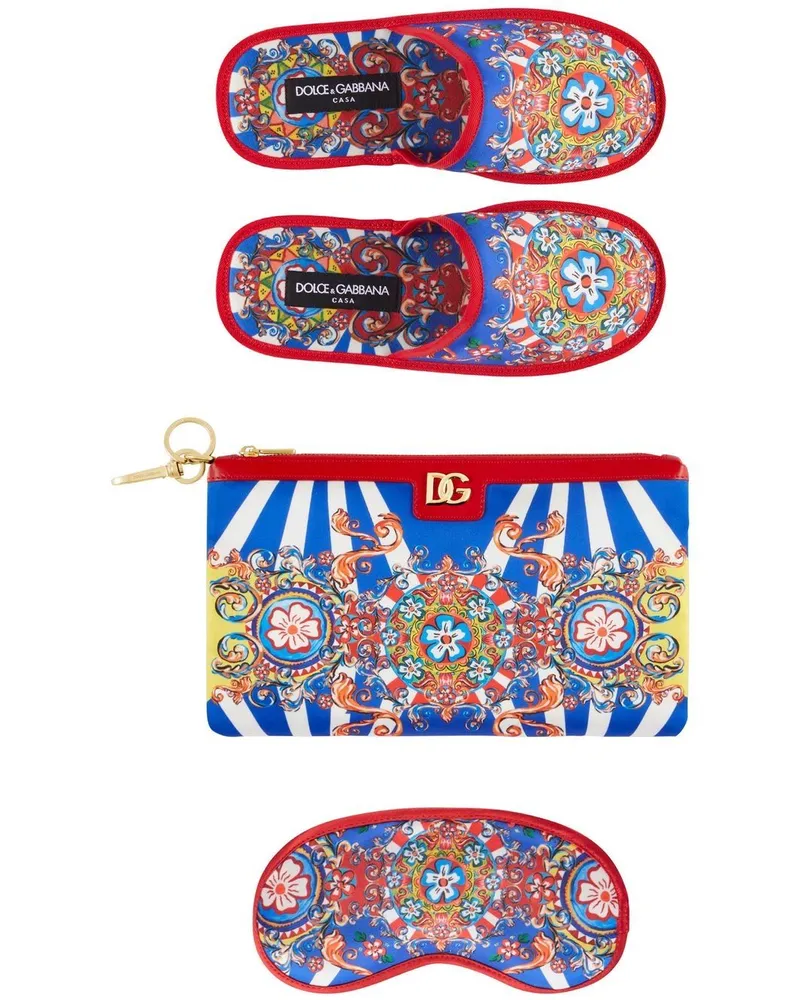 Dolce & Gabbana Dreiteiliges Reise-Set mit Print - Rot Rot