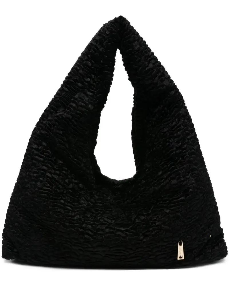 La Milanesa Strukturierter Triangel-Tote Bag - Schwarz Schwarz