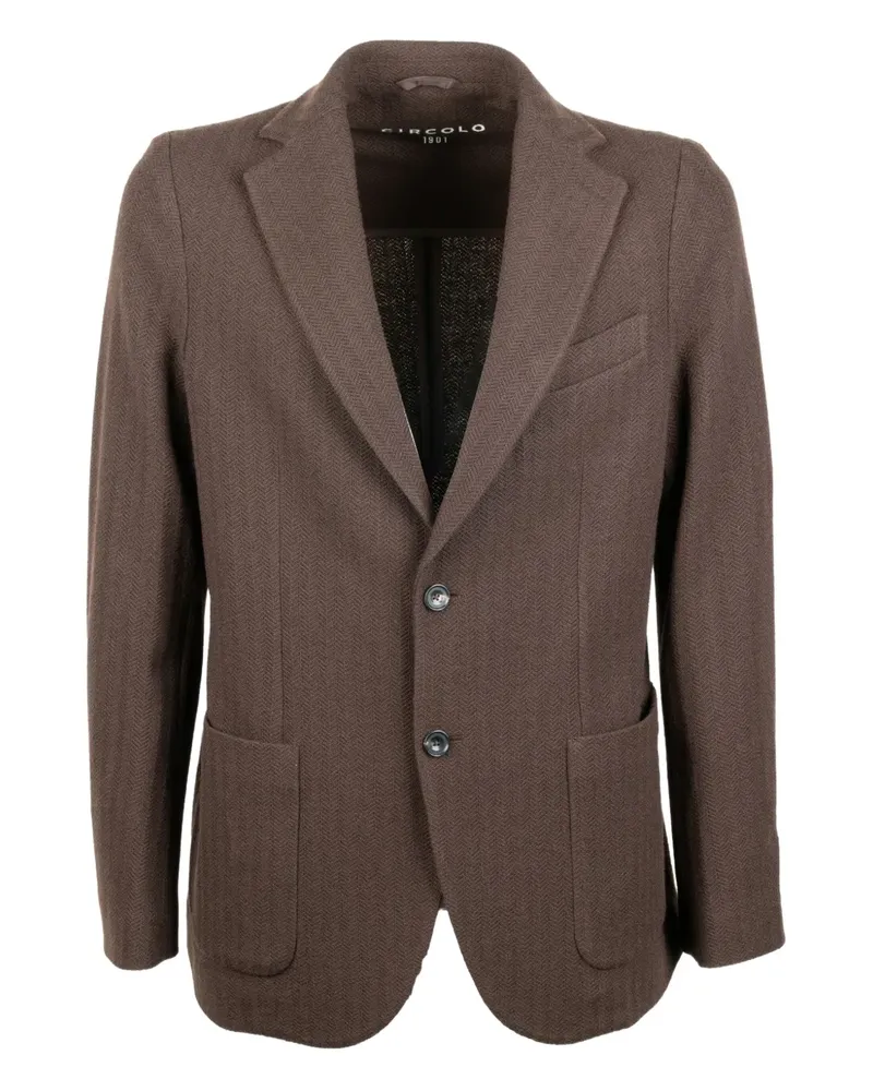 CIRCOLO 1901 herringbone-pattern blazer - Braun Braun