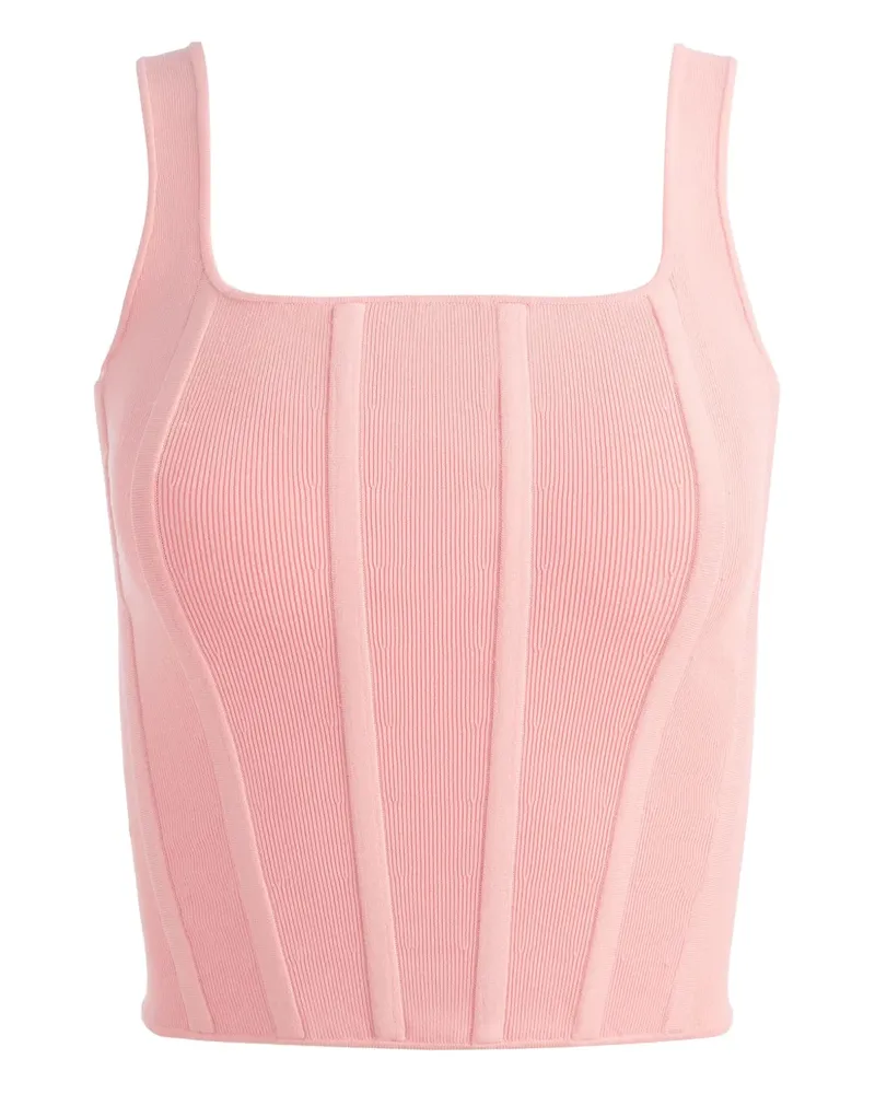 Alice + Olivia Sariah Tanktop mit Corsage - Rosa Rosa