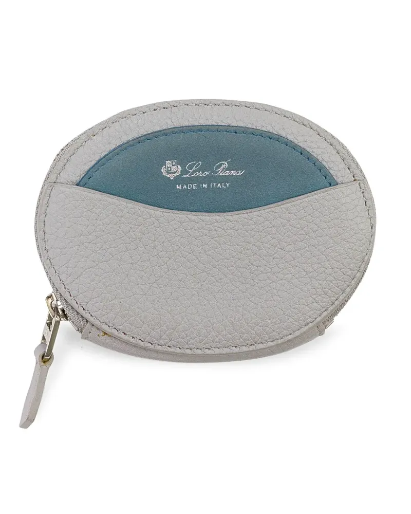 Loro Piana Runde Clutch mit Reißverschluss - Grau Grau