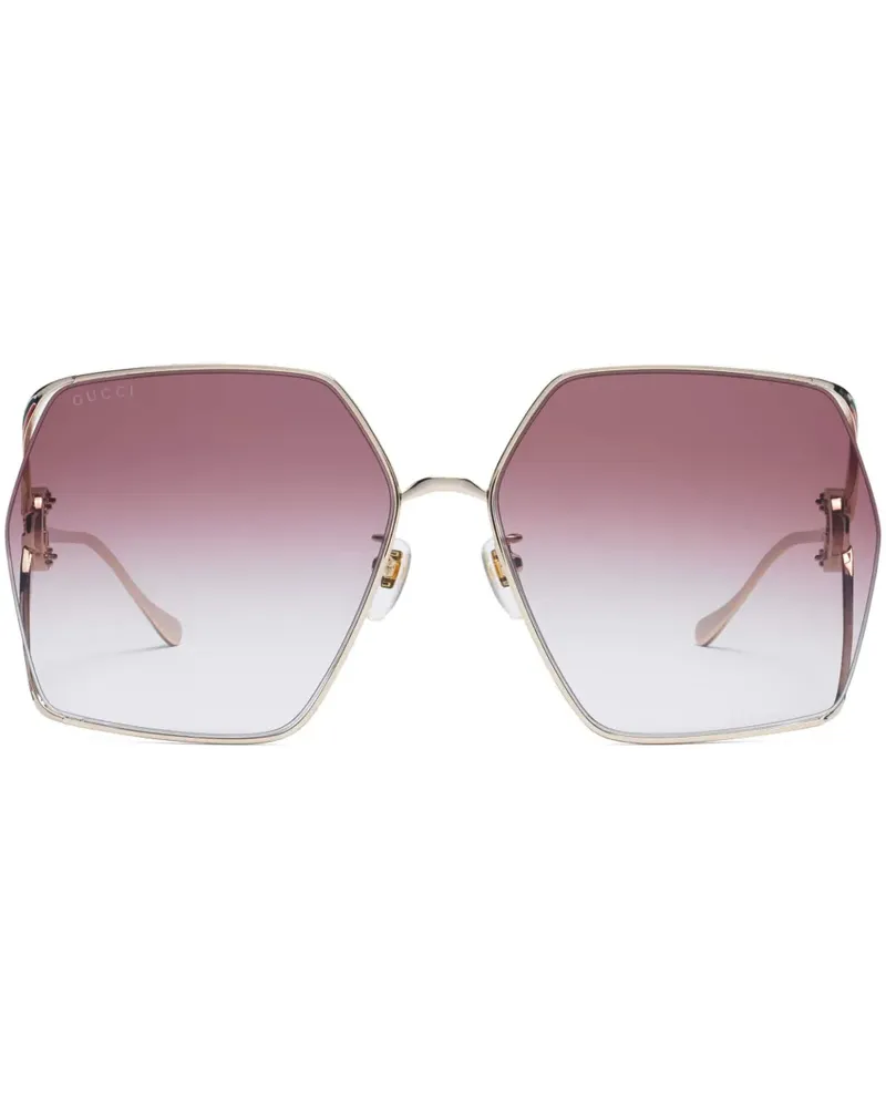Gucci Sonnenbrille im Oversized-Look - Gold Gold