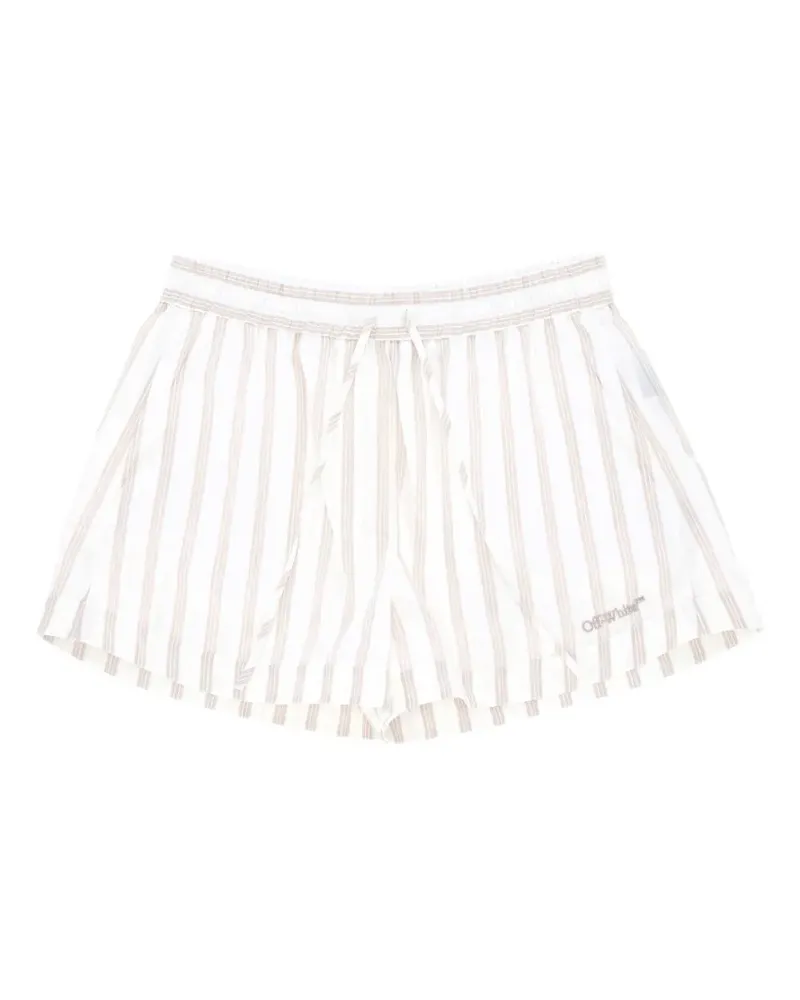 OFF-WHITE striped shorts - Weiß Weiß