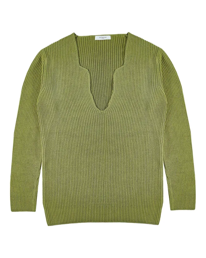 Zanone Pullover mit tiefem Ausschnitt - Grün Grün