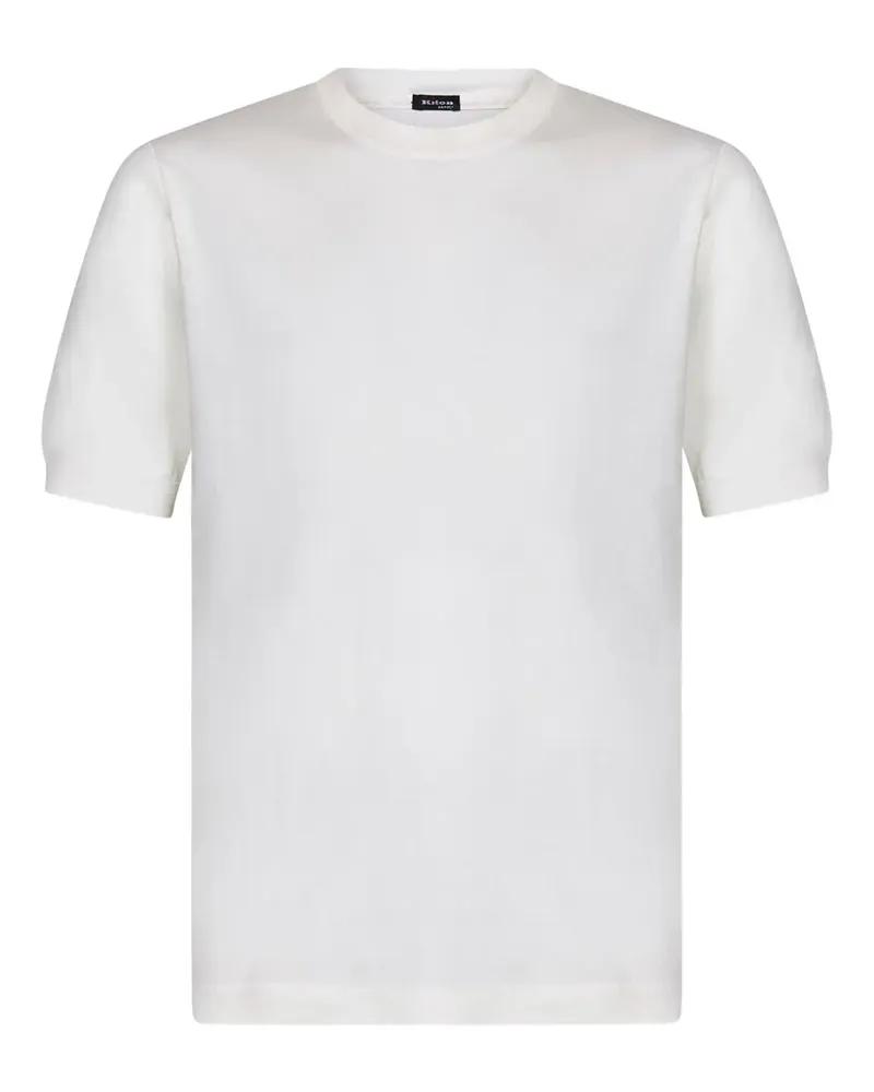 Kiton T-Shirt mit Rundhalsausschnitt - Weiß Weiß