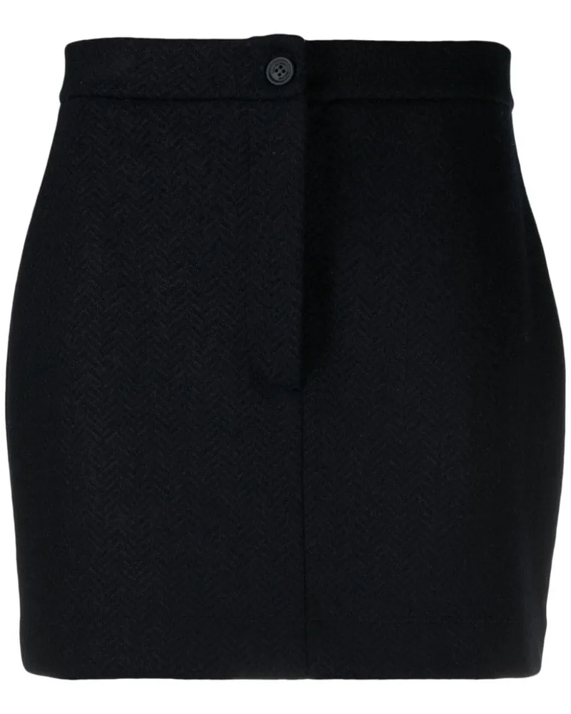 Thom Browne Midirock mit hohem Bund - Blau Blau