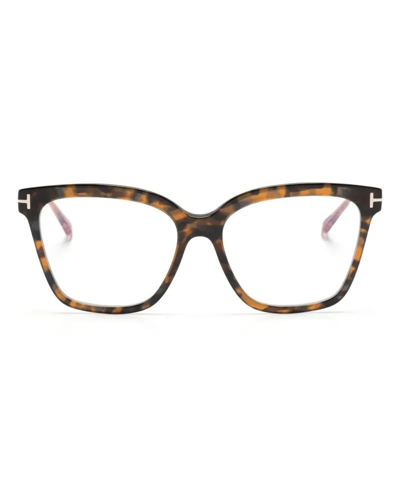 Tom Ford Cat-Eye-Brille in Schildpattoptik - Braun Braun