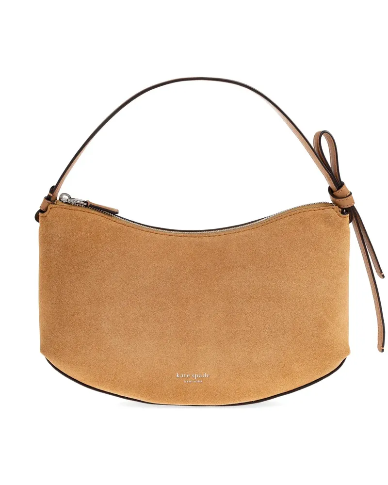 Kate Spade Loop suede knotted-strap shoulder bag - Orange Orange