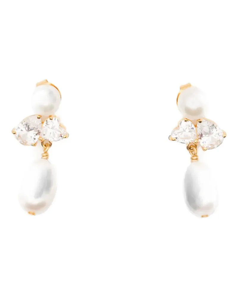 Completedworks Ohrringe mit Perlen und Zirkonia - Gold Gold