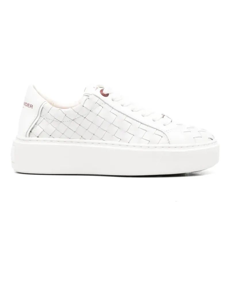 Alexander Smith London High Sneakers mit Webmuster - Weiß Weiß