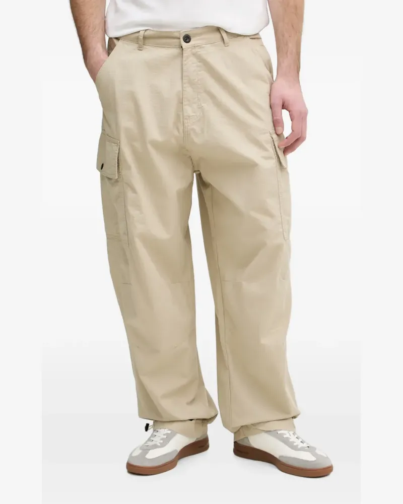 Alpha Industries drawstring-hem wide-leg trousers - Nude Nude