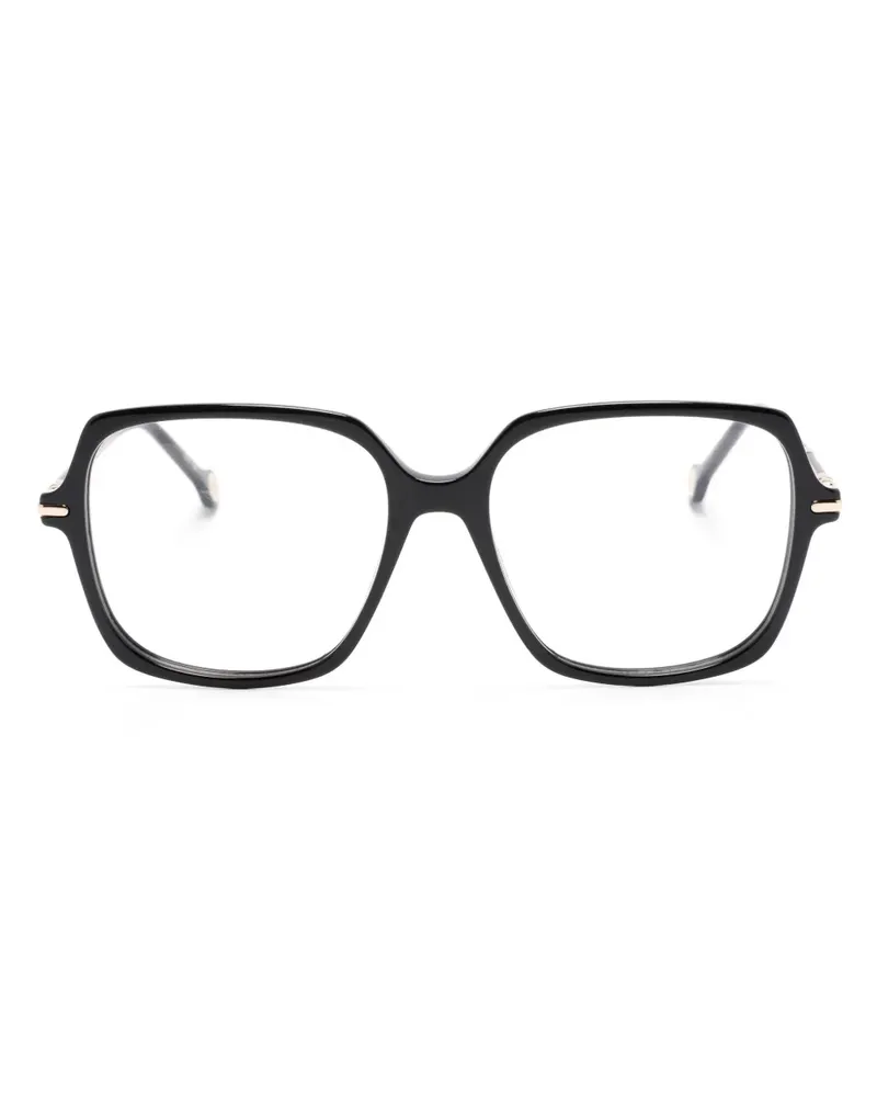 Carolina Herrera New York Brille mit Oversized-Gestell - Schwarz Schwarz