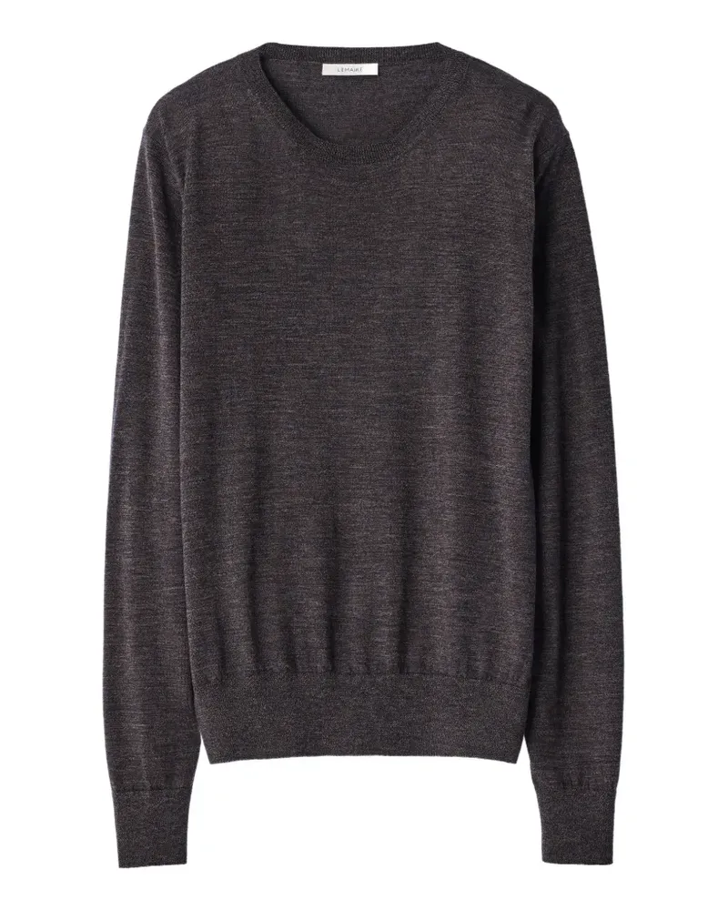 Christophe Lemaire crew-neck sweater in fine Mouliné merino wool - Braun Braun