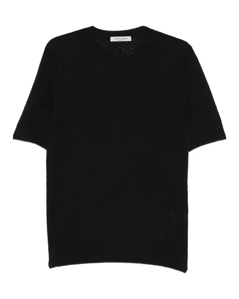 La Fileria Geripptes T-Shirt - Schwarz Schwarz