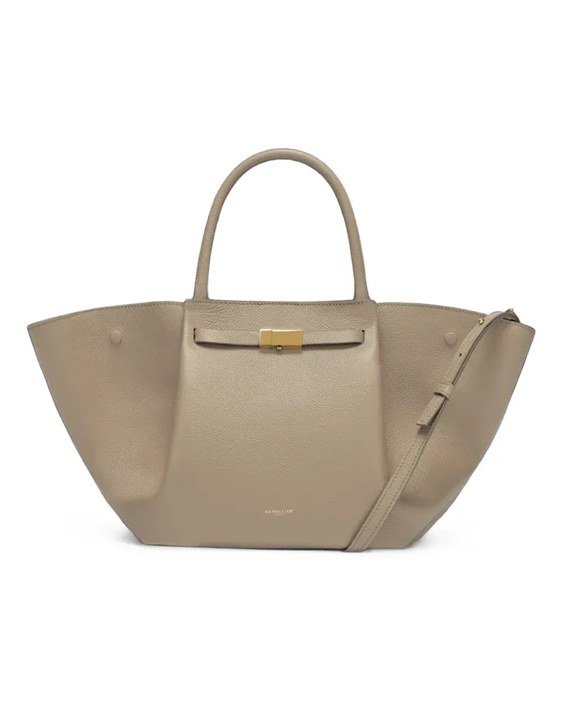 DeMELLIER medium The New York leather clutch bag - Nude Nude