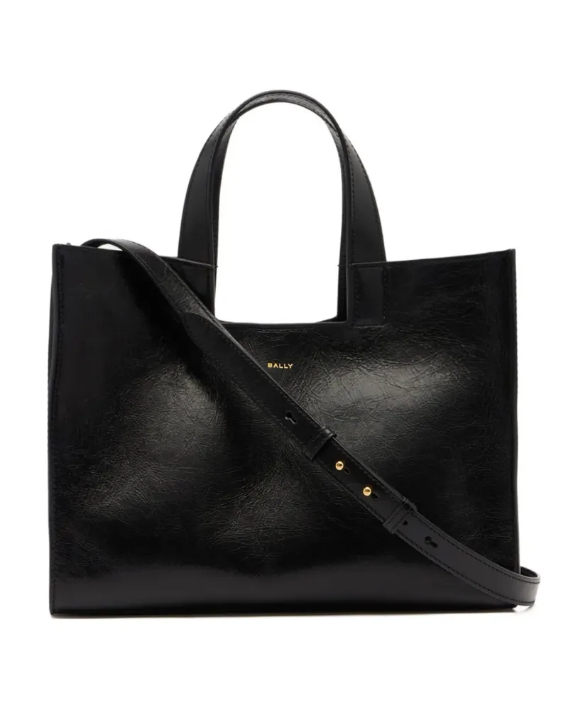 Bally logo-detail leather tote bag - Schwarz Schwarz