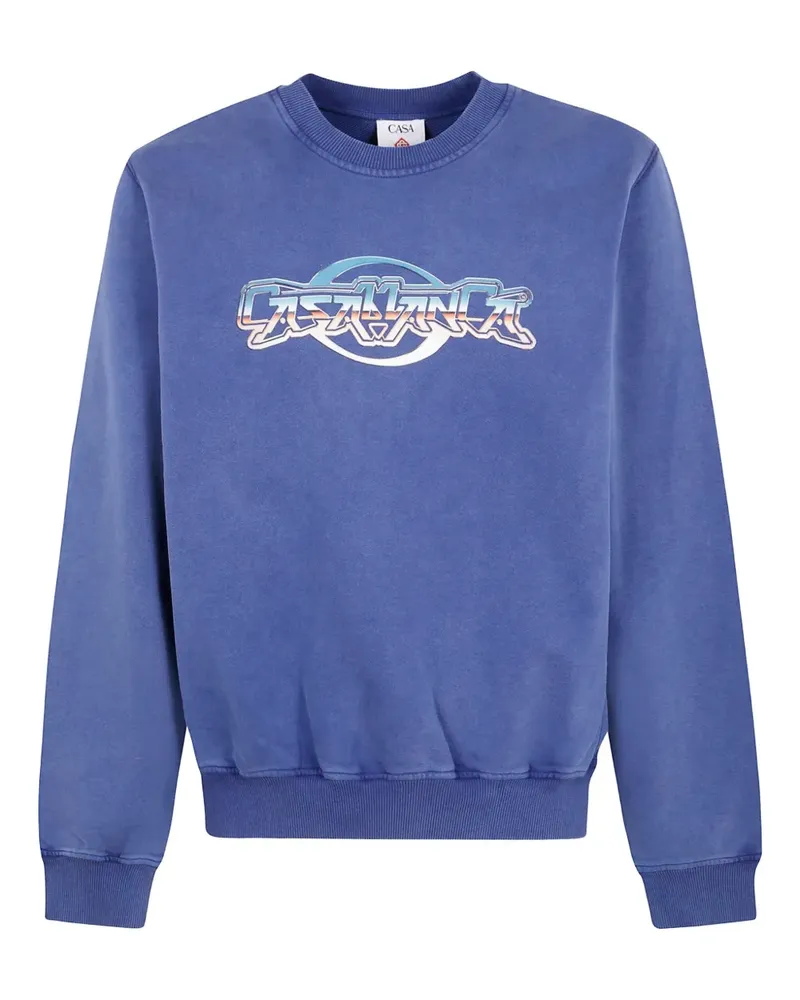 Casablanca Paris Sweatshirt mit Logo-Print - Blau Blau