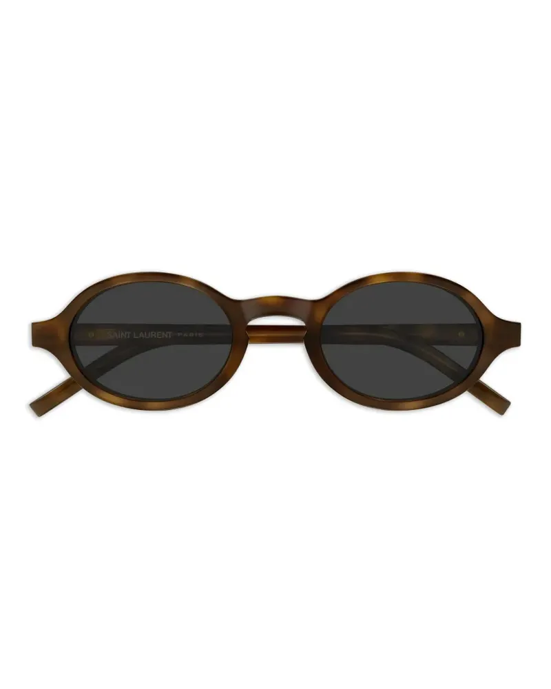 Saint Laurent oval-frame sunglasses - Braun Braun