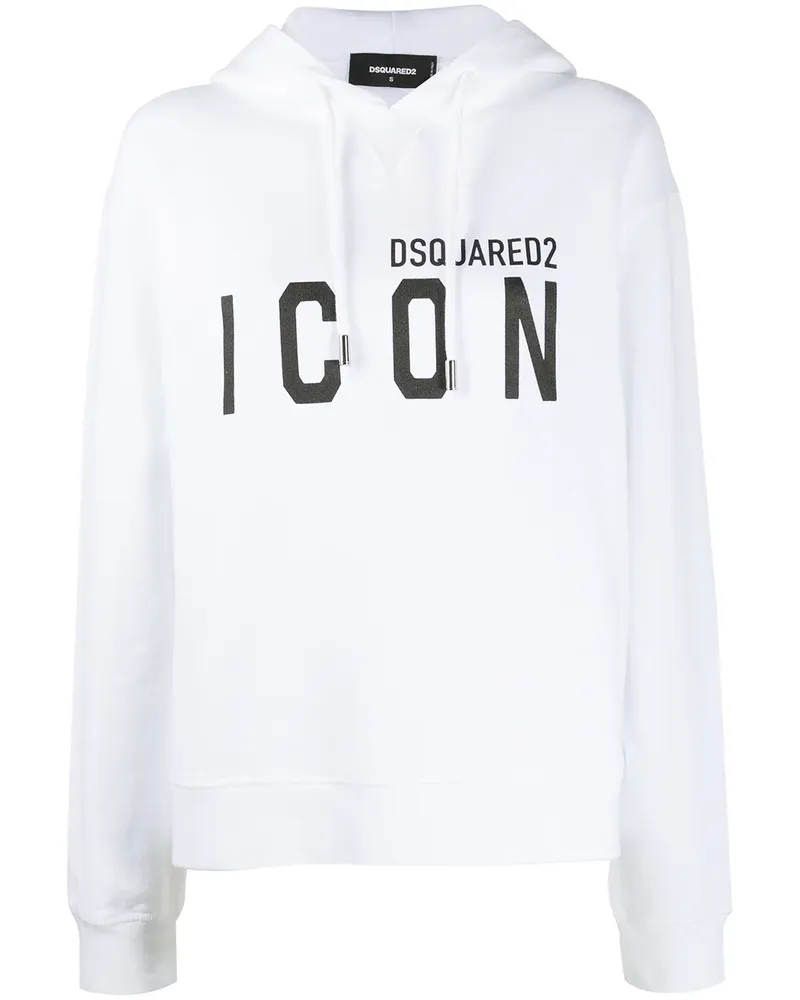 Dsquared2 Kapuzenpullover mit Icon-Print - Weiß Weiß
