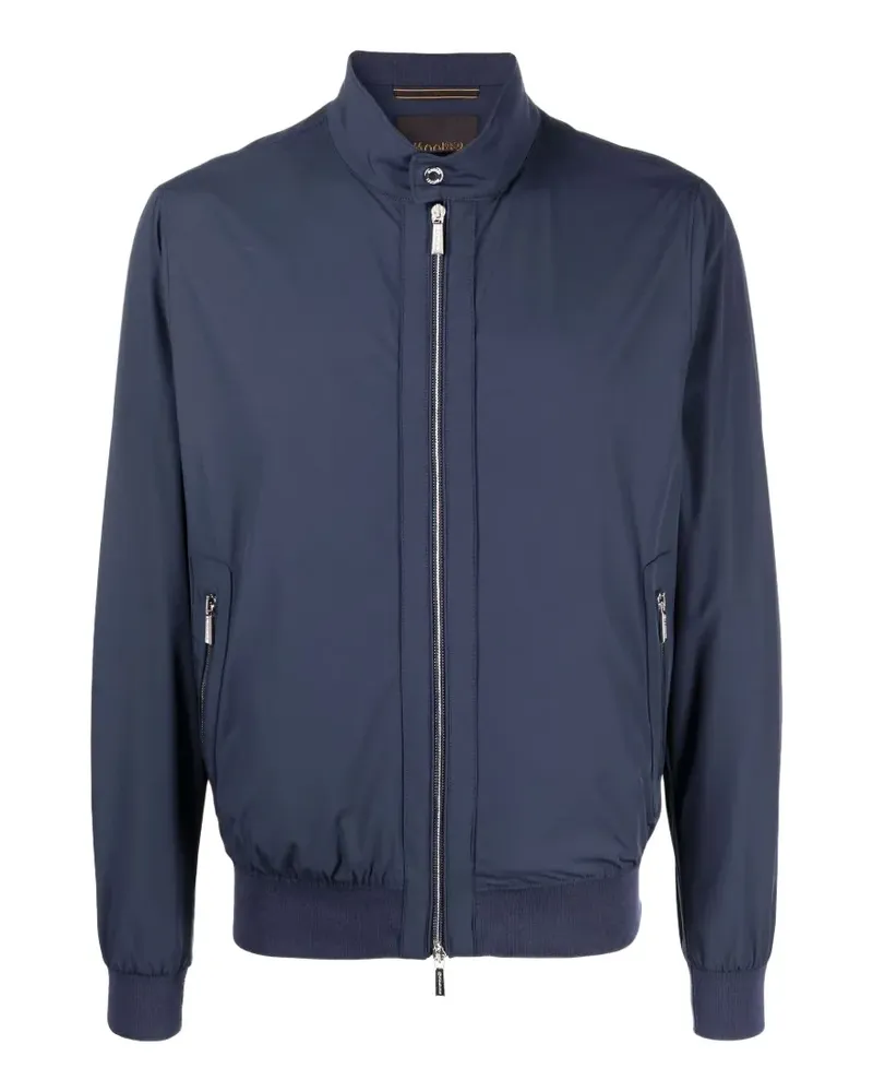 MOORER zip-up high-neck jacket - Blau Blau