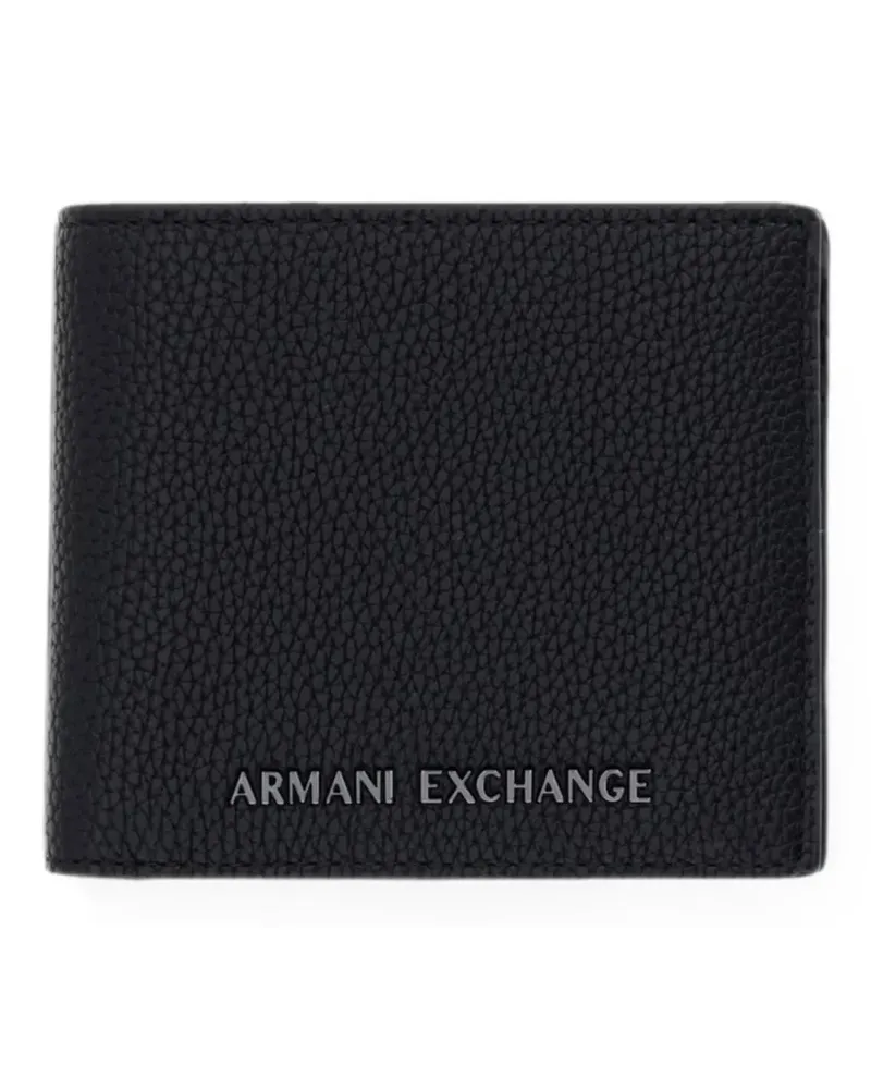 Armani Exchange Portemonnaie mit Logo-Schild - Schwarz Schwarz