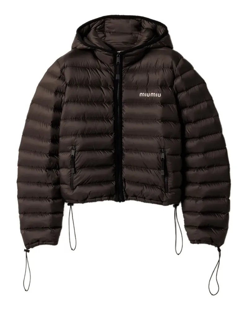 Miu Miu Gefütterte Kapuzenjacke - Braun Braun
