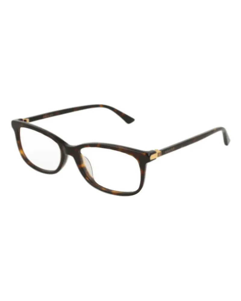 Gucci Brille mit eckigem Gestell - Braun Braun