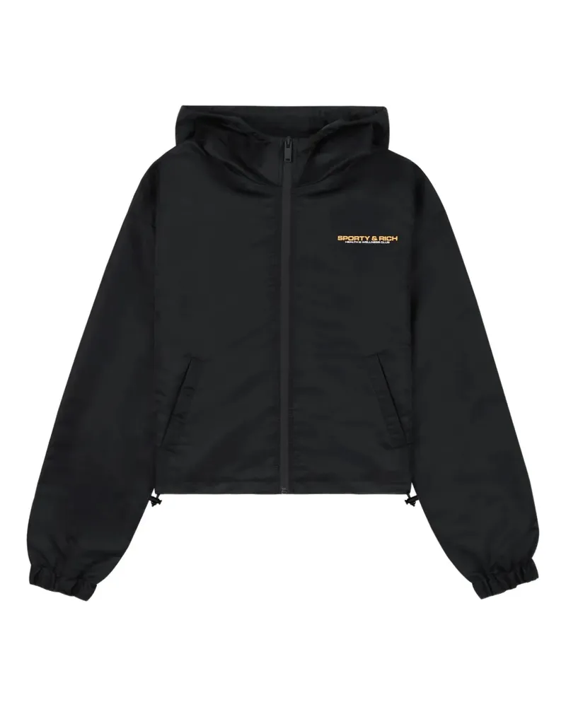 SPORTY & RICH Bold Health Windbreaker - Schwarz Schwarz
