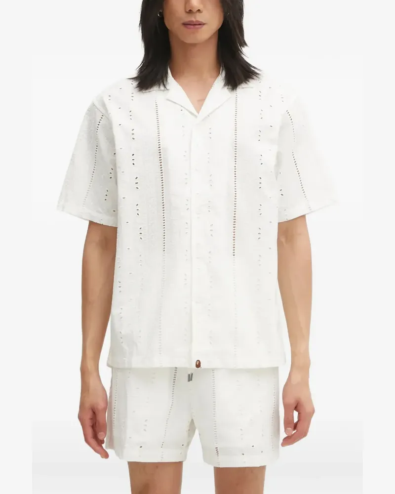 BAPE Hemd mit Lochstickerei - Nude Nude