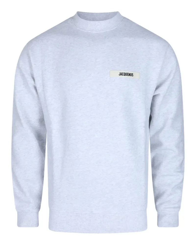 Jacquemus logo-patch sweatshirt - Grau Grau