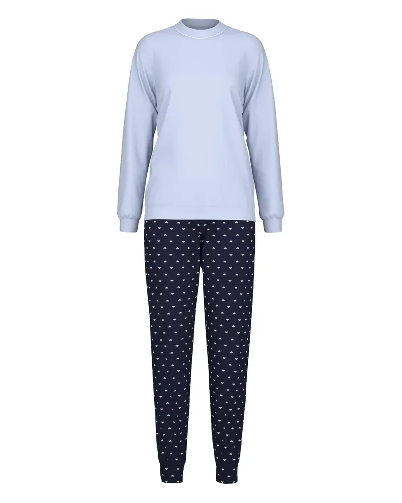 Calida long-sleeve heart-print pyjamas - Blau Blau