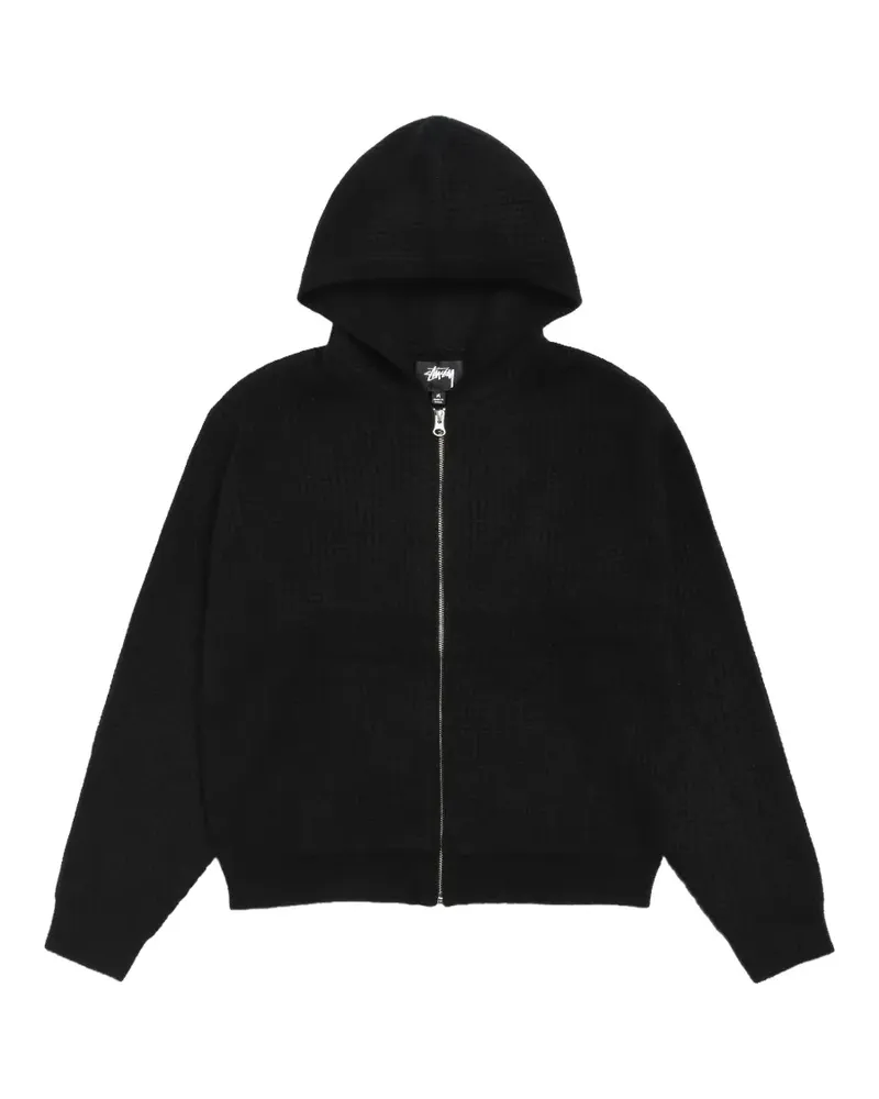 Stüssy Hoodie aus Waffelstrick - Schwarz Schwarz