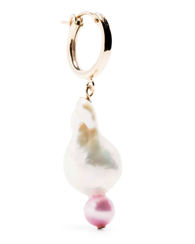 A Sinner in Pearls Creole mit Perlenanhänger - Weiß Weiß