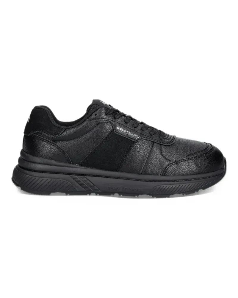 Armani Exchange Sneakers mit Logo-Print - Schwarz Schwarz