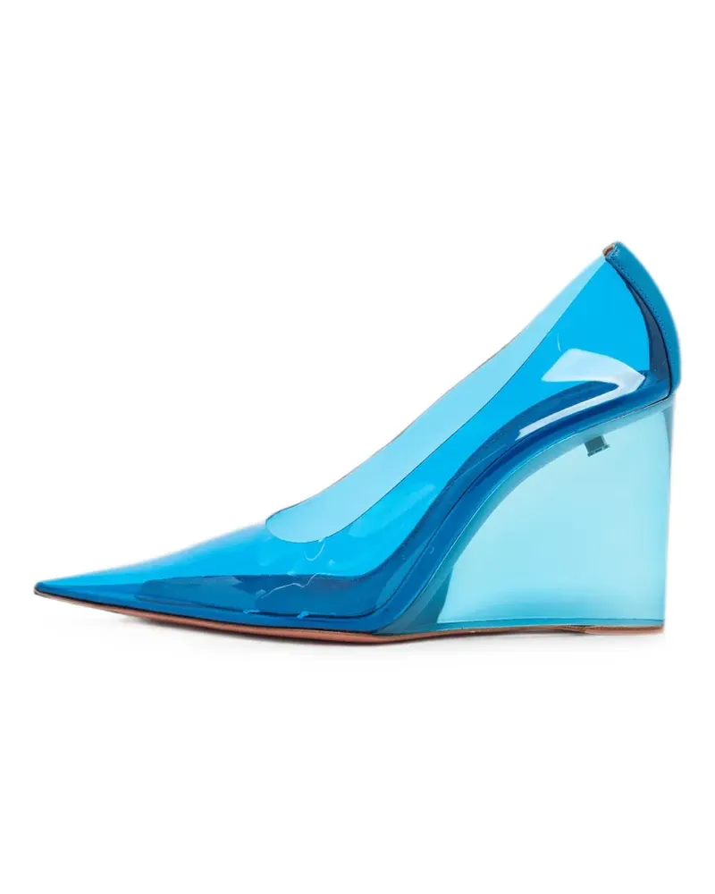 Amina Muaddi Ane wedge pumps - Blau Blau