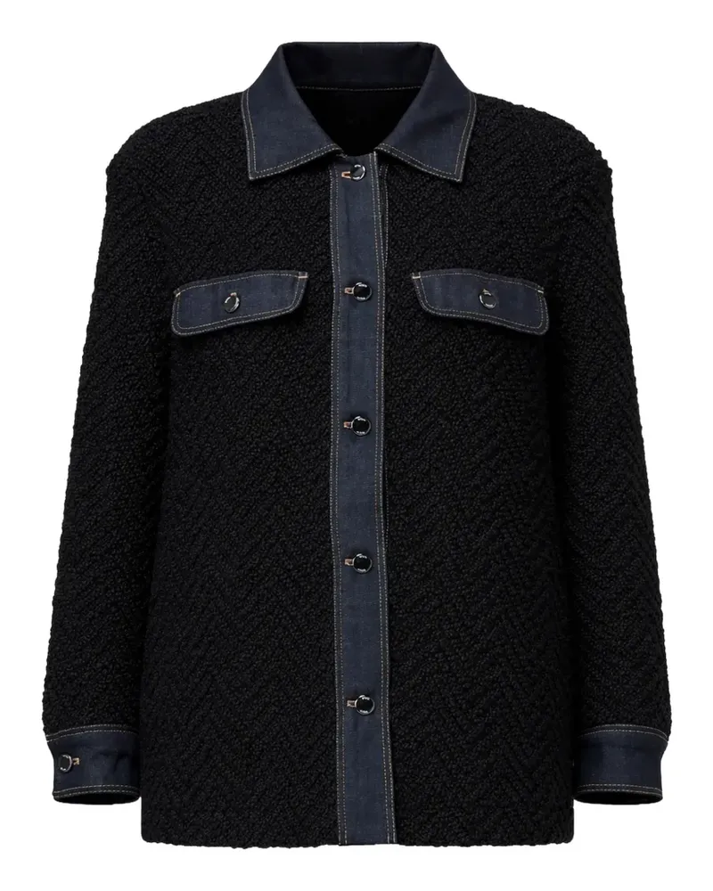 HUGO BOSS textured jacket - Schwarz Schwarz