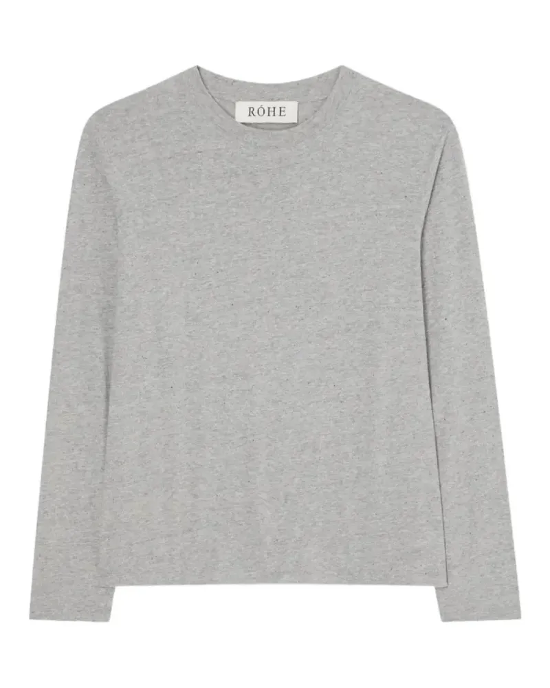 Róhe slub melange T-shirt - Grau Grau
