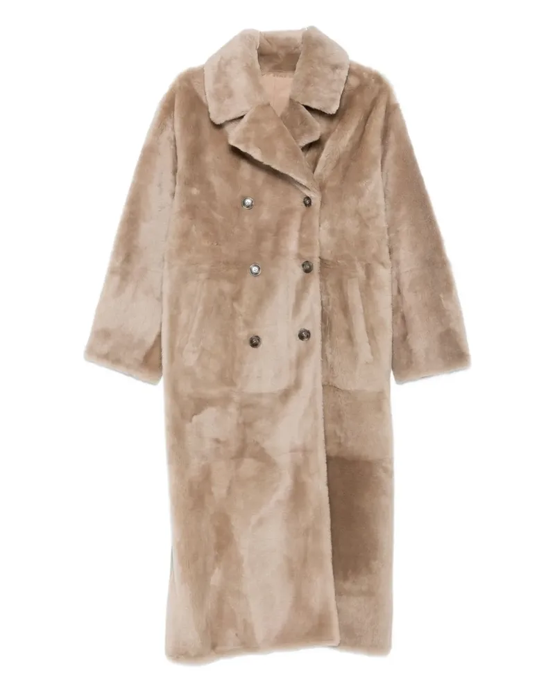 Yves Salomon 2000 Cabanjacke mit Shearling - Nude Nude